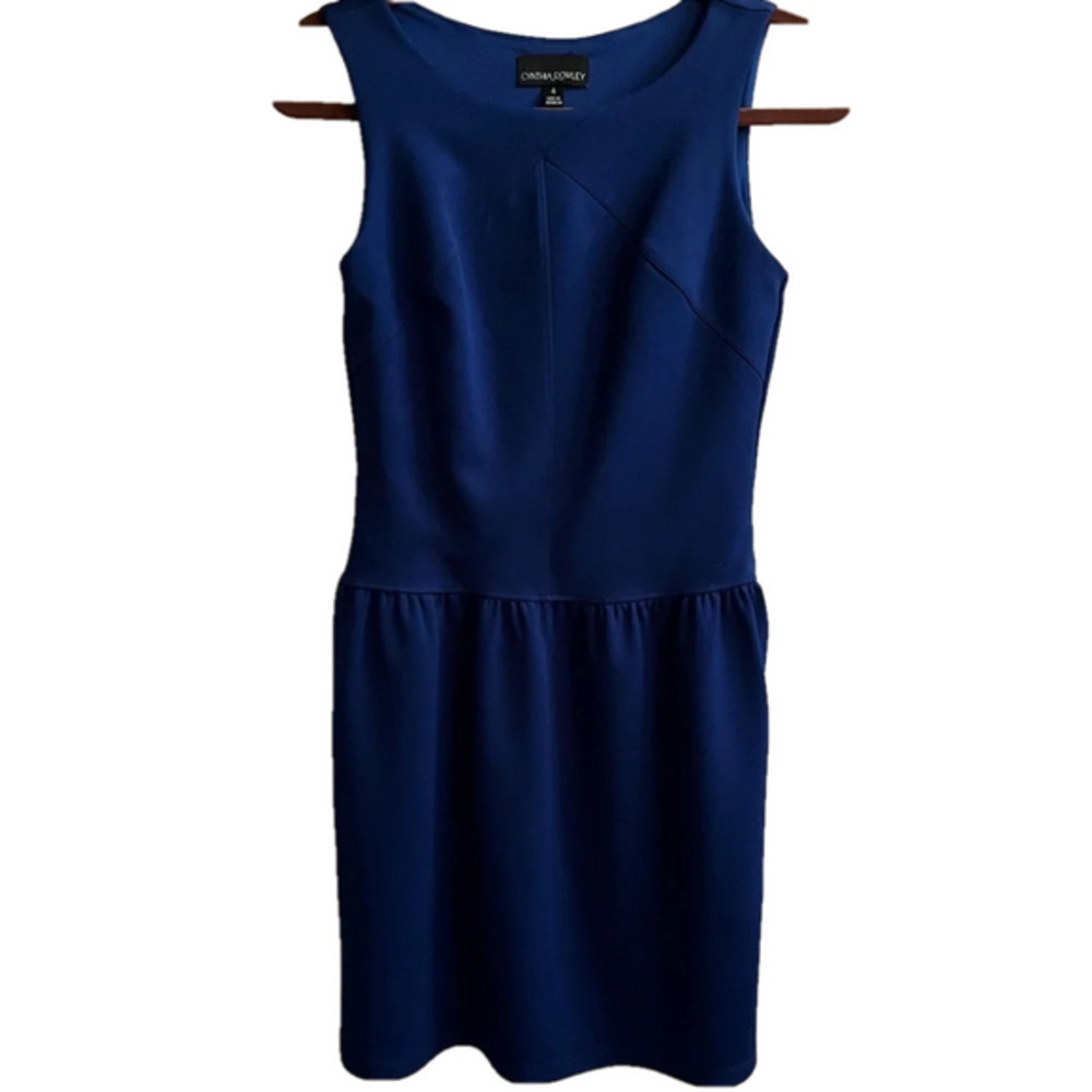 CYNTHIA ROWLEY~ COBALT BLUE~PULLOVER DRESS~SIZE 4